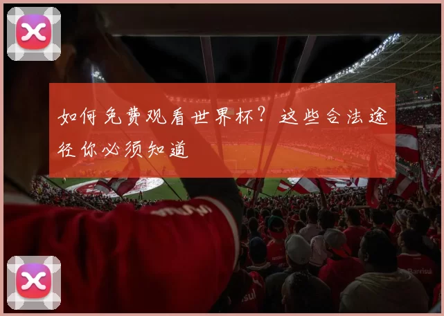 如何免费观看世界杯?这些合法途径你必须知道