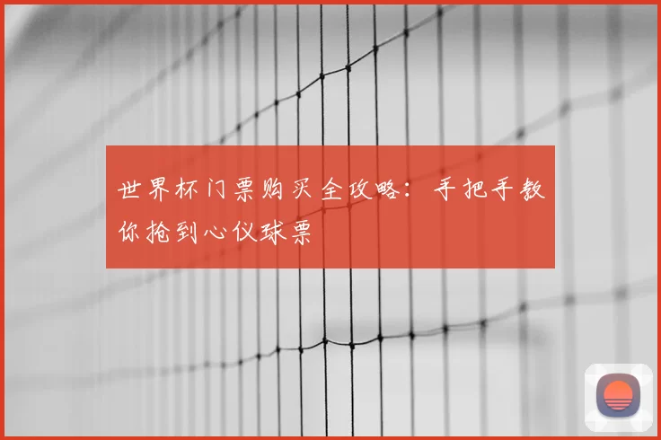 世界杯门票购买全攻略：手把手教你抢到心仪球票