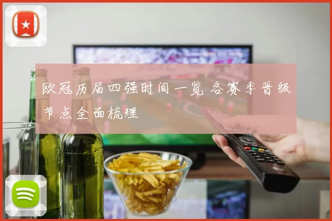 欧冠历届四强时间一览 各赛季晋级节点全面梳理